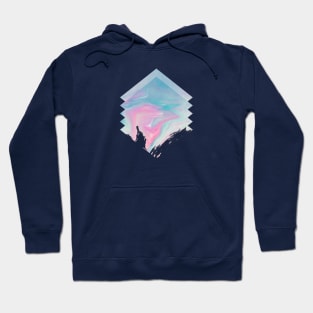 Pink Aqua Marble Hoodie